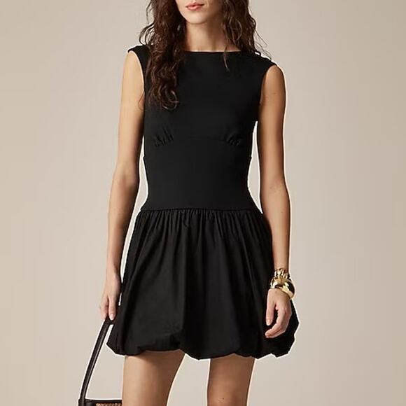 J.Crew Dresses & Skirts - J.Crew Bubble Hem Mixy Mini Dress Black Size Large NWOT